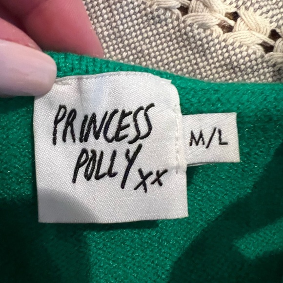 Princess Polly cable-knit green bra top, EUC, M/L, see photos, top only, summer - Picture 6 of 8